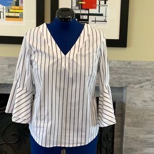 NWOT White House Black Market Striped Blouse